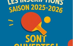 Les inscriptions pour la saison 2025-2026 sont ouvertes !
