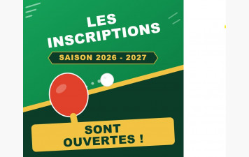 Les inscriptions 2026-2027 sont ouvertes
